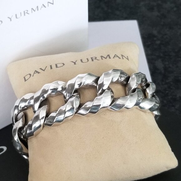DAVID YURMAN - Wide 25mm Cable Edge® Curb Chain Bracelet *85 grams* $1900 *SALE* - Picture 3 of 6
